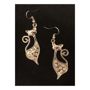 Cute stylized cat earrings